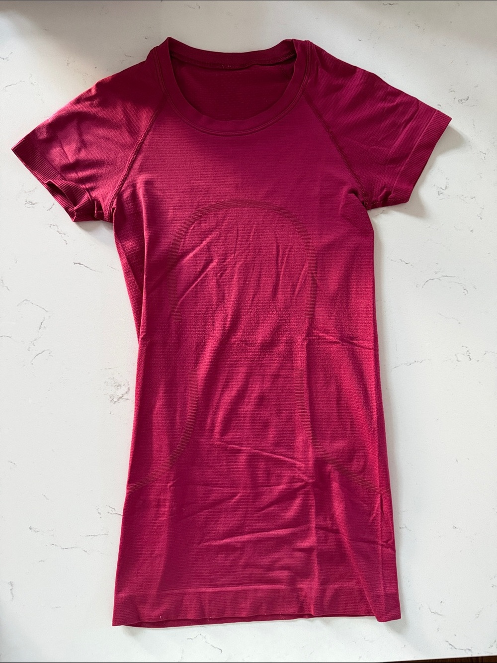 Lululemon athletica Swifty Tech Short Sleeve Top in Deep Raspberry size 0